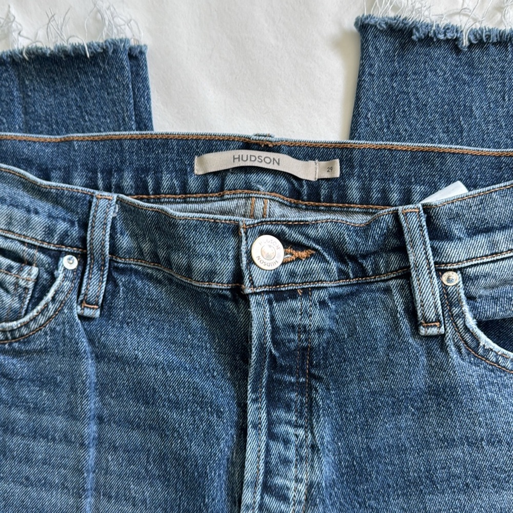 Hudson Jeans Rosie High Rise Wide Leg Crop in Wilder Wash - Picture 2 of 6
